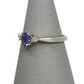 Pre-Owned 9ct White Gold Tanzanite & Diamond Ring Size M