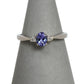Pre-Owned 9ct White Gold Tanzanite & Diamond Ring Size M