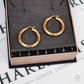 Pre-Owned 9ct Gold Patterned Creole Hoop Earrings