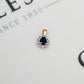 Pre-Owned 14ct Gold Sapphire & Diamond Cluster Pendant