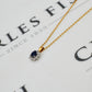 Pre-Owned 14ct Gold Sapphire & Diamond Cluster Pendant