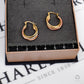 Pre-Owned 9ct Gold Tricolour 3 Hoop Creole Earrings