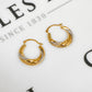 Pre-Owned 9ct Gold 2 Tone Creole Twist Hoop Earrings