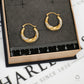 Pre-Owned 9ct Gold 2 Tone Creole Twist Hoop Earrings