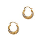 Pre-Owned 9ct Gold 2 Tone Creole Twist Hoop Earrings
