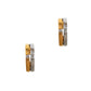 Pre-Owned 9ct Gold 2 Tone Diamond Earrings