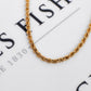 Pre-Owned 9ct Gold Rope Chain Necklace 16 Inch