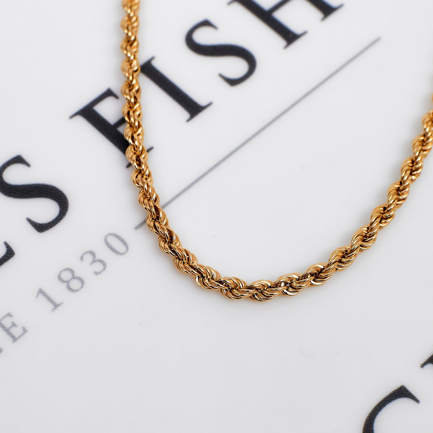 Pre-Owned 9ct Gold Rope Chain Necklace 16 Inch