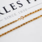Pre-Owned 9ct Gold Rope Chain Necklace 16 Inch