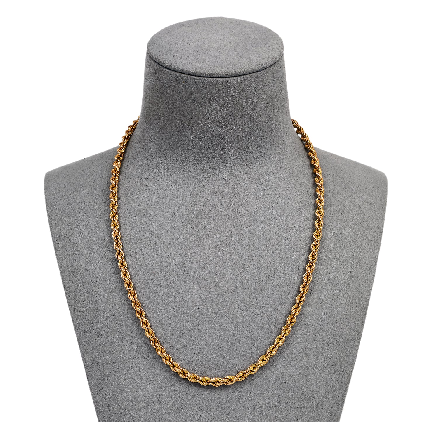 Pre-Owned 9ct Gold Rope Chain Necklace 18 Inch
