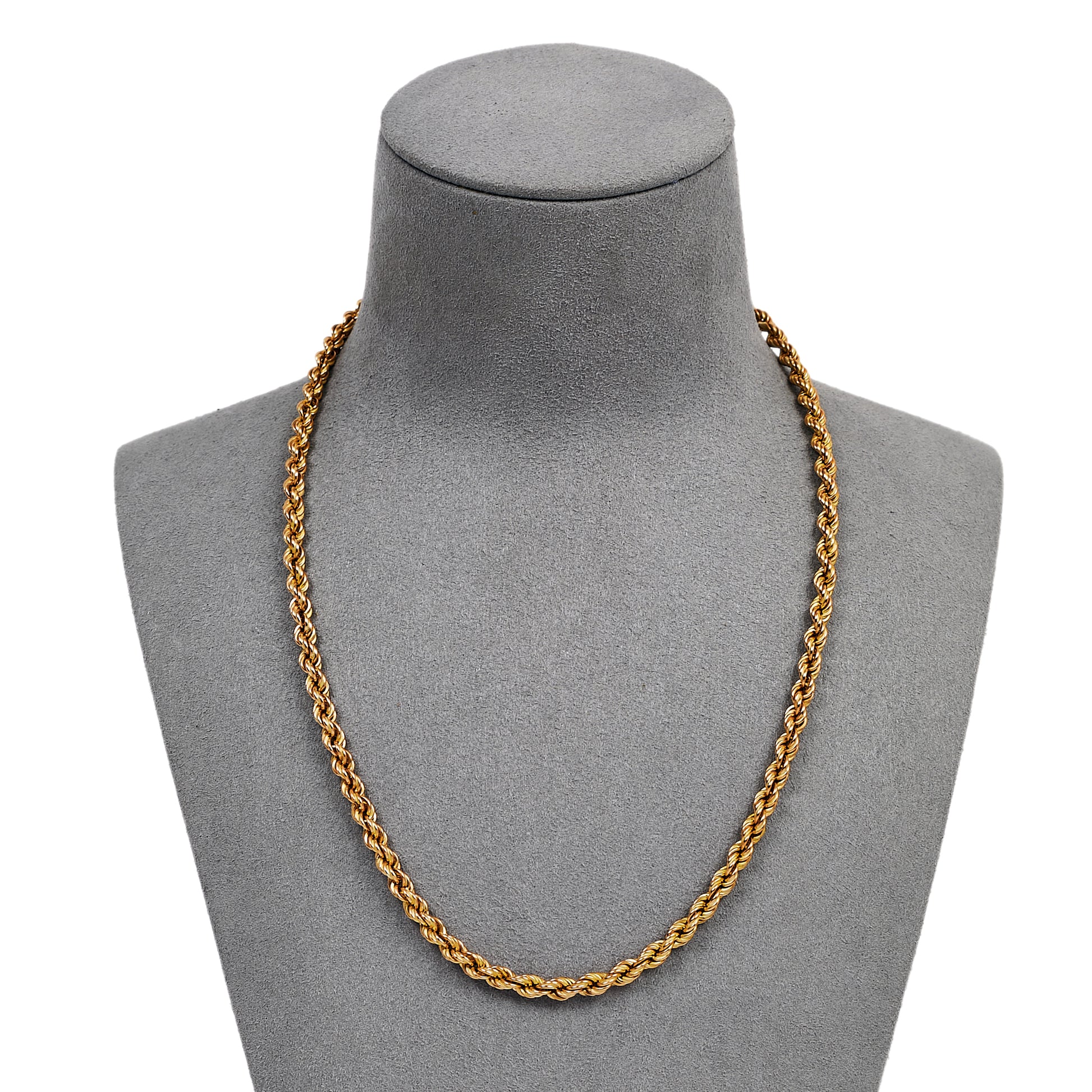 Pre-Owned 9ct Gold Rope Chain Necklace 18 Inch