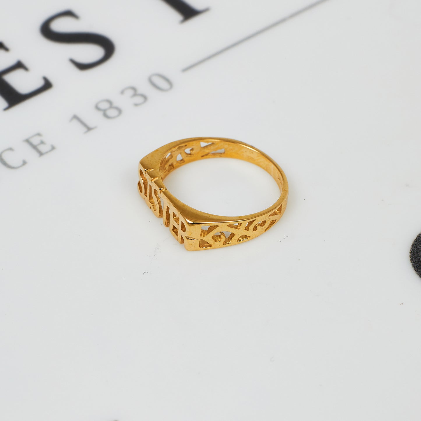 Pre-Owned 9ct Gold SISTER Cherish Ring Size K