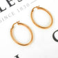 Pre-Owned 9ct Gold Oval Creole Hoop Earrings 30mm x 23mm