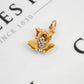 Pre-Owned 2 Tone 9ct Gold & CZ Frog Pendant