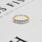 Pre-Owned 9ct Gold 7 CZ Set Ring Size P.5