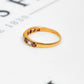 Pre-Owned 9ct Gold Ruby & CZ Band Ring Size K