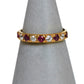 Pre-Owned 9ct Gold Ruby & CZ Band Ring Size K