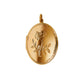 Pre-Owned 9ct Gold Flower Design Oval Locket