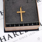 Pre-Owned 9ct Gold Patterned Cross Pendant 46mm x 25mm