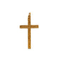 Pre-Owned 9ct Gold Patterned Cross Pendant 46mm x 25mm