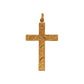 Pre-Owned 9ct Gold Mid-Size Patterned Cross Pendant