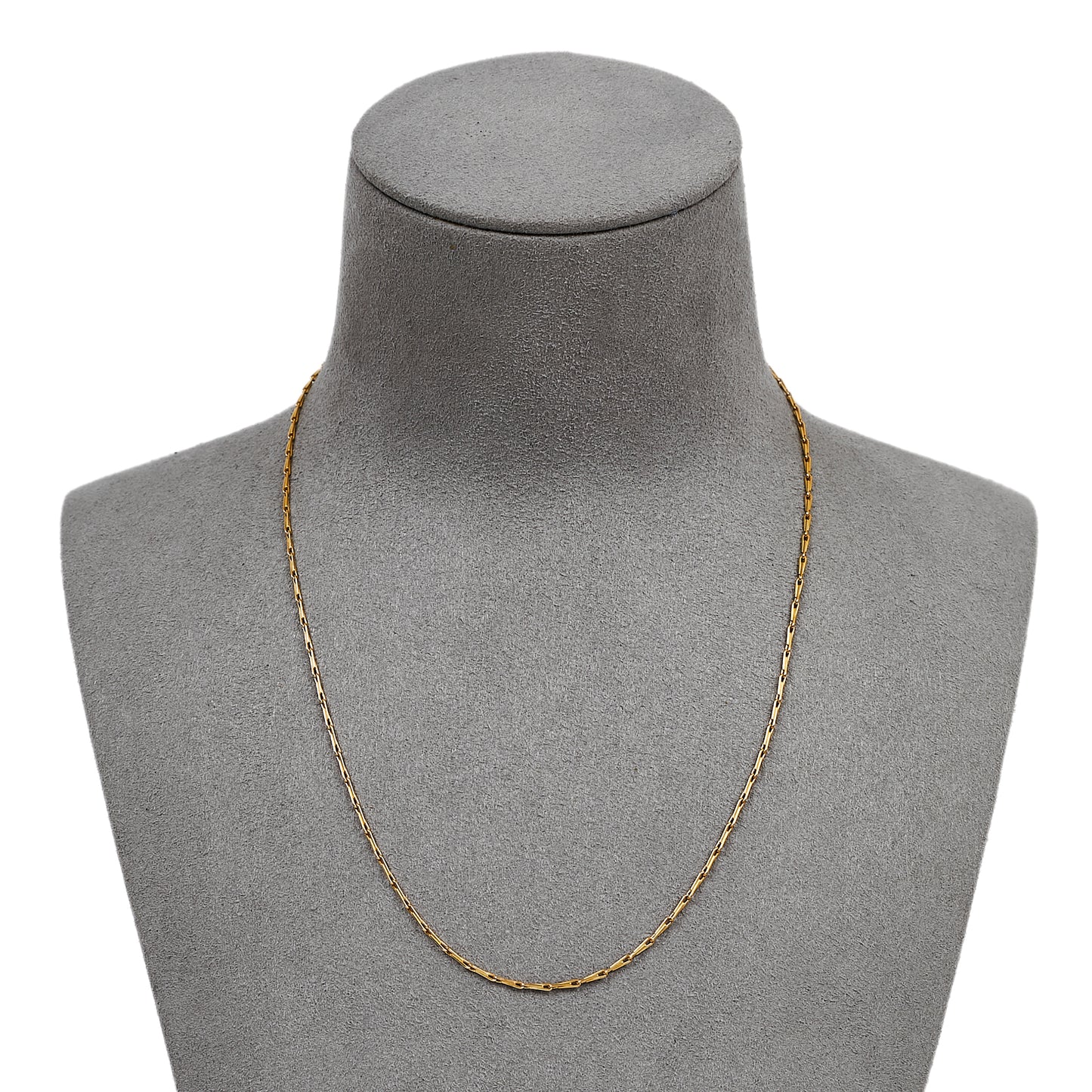 Pre-Owned 9ct Gold Interlocking Link Necklace 16 Inch
