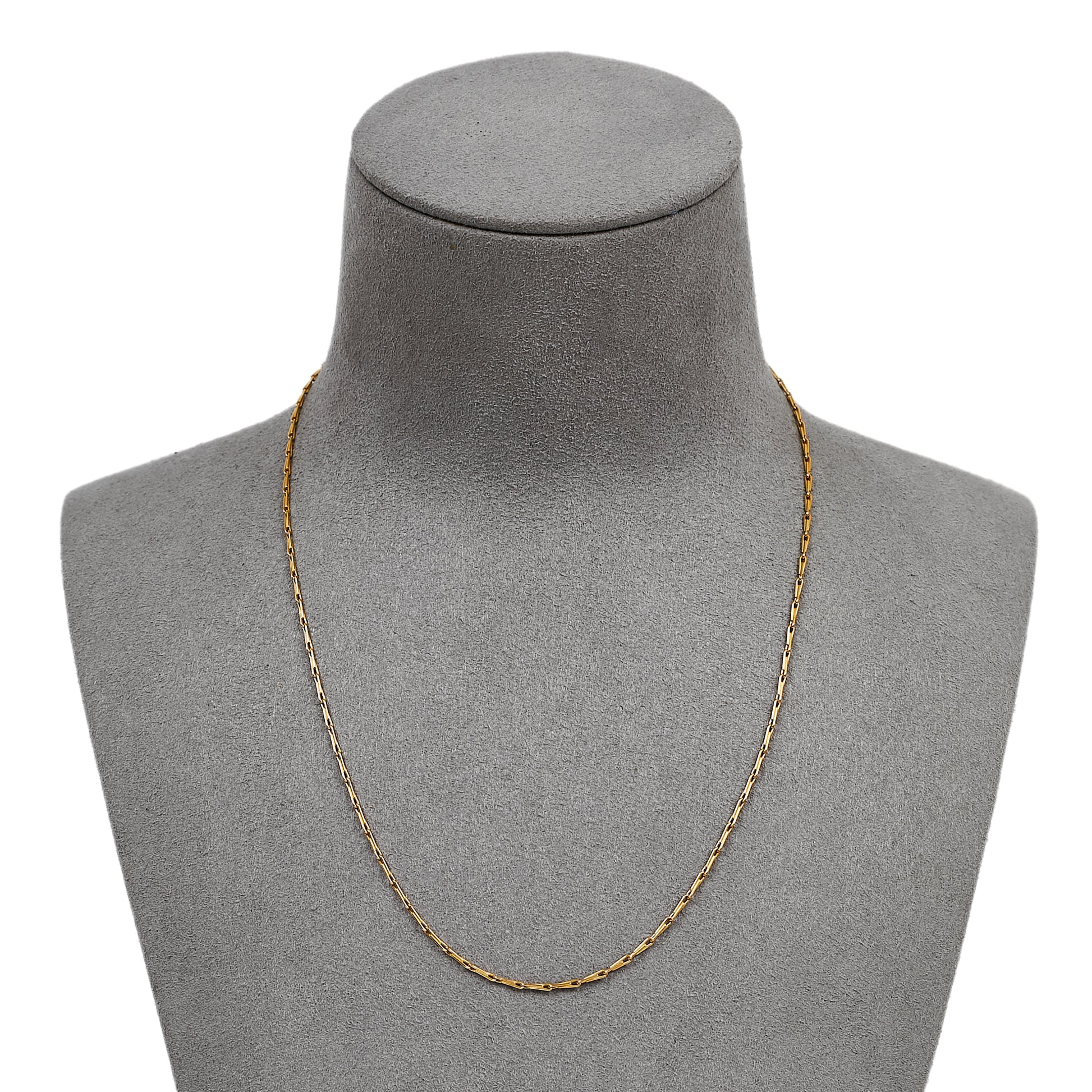 Pre-Owned 9ct Gold Interlocking Link Necklace 16 Inch