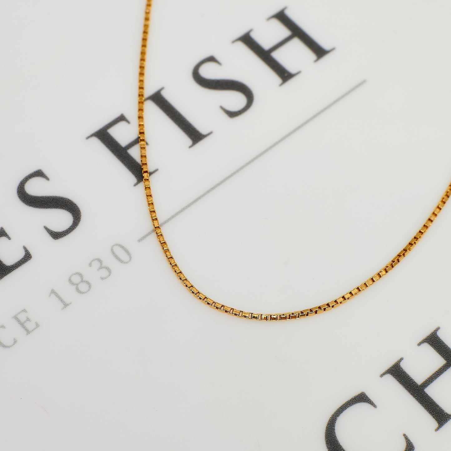 Pre-Owned 14ct Gold Box Link Chain Necklace 28 Inch