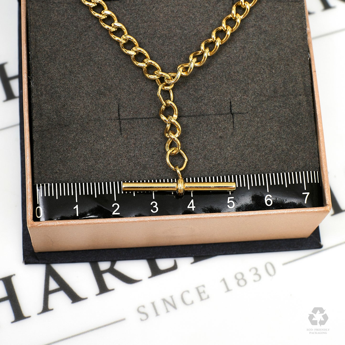 Pre-Owned 9ct Gold Double Albert Chain Necklace & T Bar