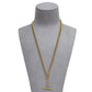 Pre-Owned 9ct Gold Double Albert Chain Necklace & T Bar