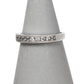 Pre-Owned 14ct White Gold & CZ Dress Ring Size M