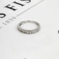 Pre-Owned 14ct White Gold & CZ Dress Ring Size M