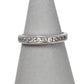 Pre-Owned 14ct White Gold & CZ Dress Ring Size M