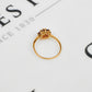 Pre-Owned 9ct Gold Opal & 7 Ruby Cluster Ring Size M