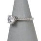 Pre-Owned 9ct White Gold CZ Dress Ring Size Q