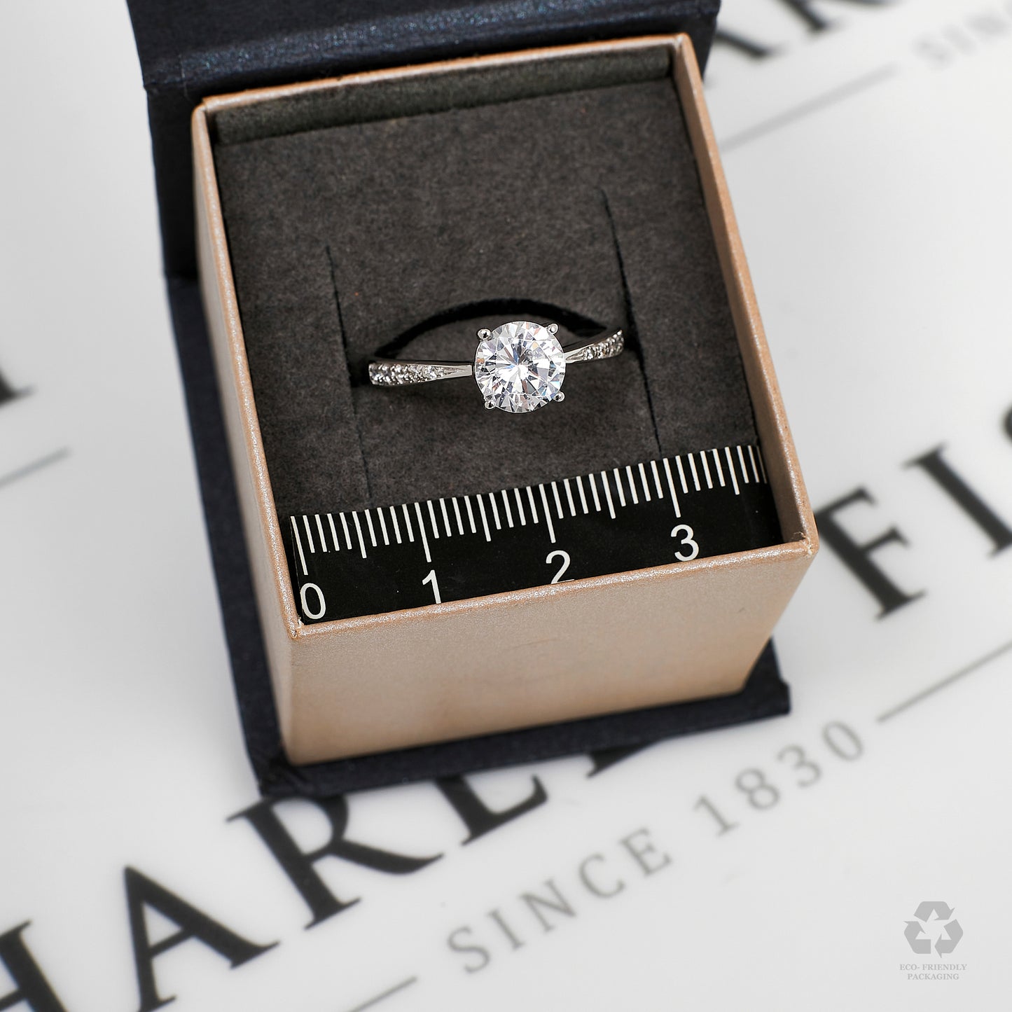 Pre-Owned 9ct White Gold CZ Dress Ring Size Q