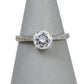 Pre-Owned 9ct White Gold CZ Dress Ring Size Q
