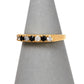 Pre-Owned 9ct Gold Sapphire & CZ Dress Ring Size L