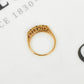 Pre-Owned 9ct Gold Sapphire & CZ Dress Ring Size L