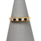 Pre-Owned 9ct Gold Sapphire & CZ Dress Ring Size L