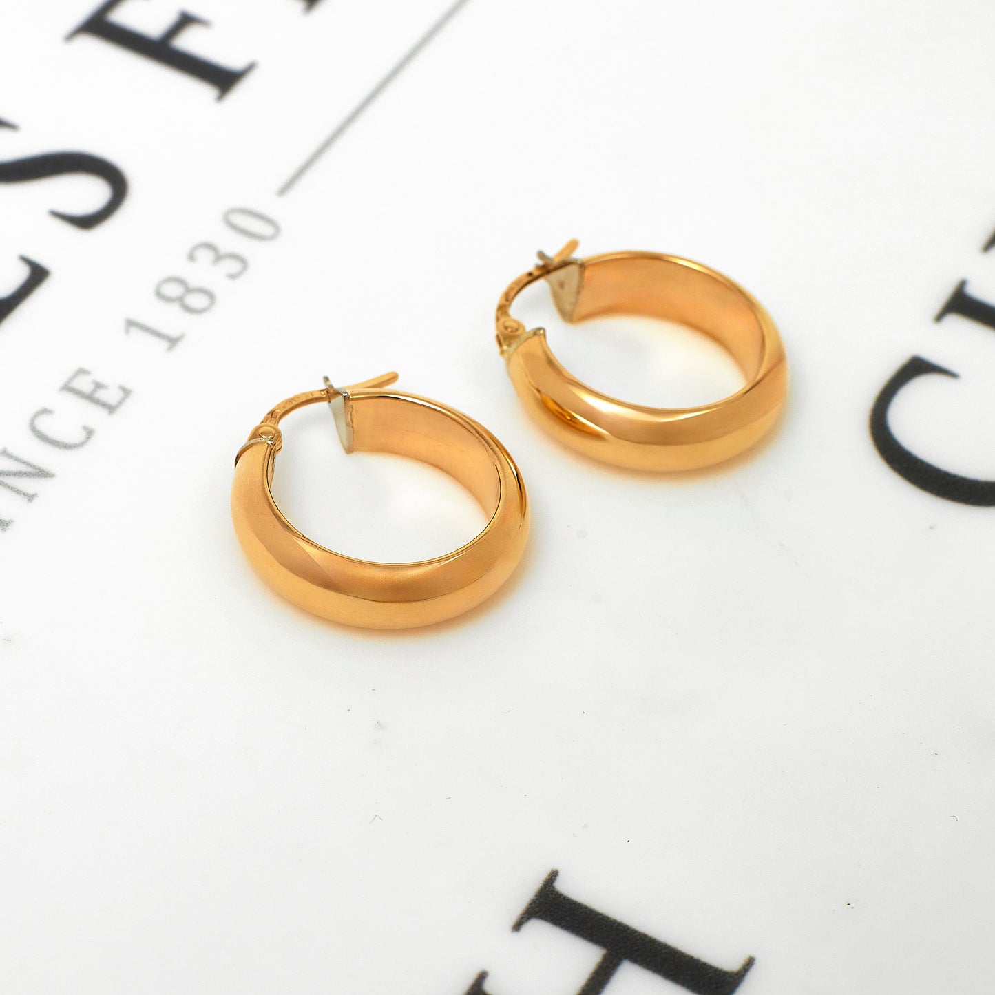 Pre-Owned 9ct Gold Hollow Creole Hoop Earrings 20mm x 19mm