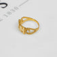 Pre-Owned 9ct Gold CZ MUM Cherish Ring Size G