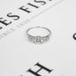 Pre-Owned 9ct White Gold 5 CZ Dress Ring Size S.5