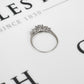 Pre-Owned 9ct White Gold 5 CZ Dress Ring Size S.5