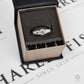 Pre-Owned 9ct White Gold 5 CZ Dress Ring Size S.5