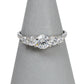 Pre-Owned 9ct White Gold 5 CZ Dress Ring Size S.5