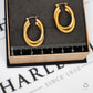 Pre-Owned 9ct Gold Guilloche & Smooth Creole Hoop Earrings