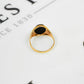 Pre-Owned 9ct Gold Oval Onyx Signet Ring Size I