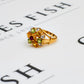 Pre-Owned 9ct Gold 13 Gemstones Cluster Ring Size N