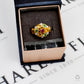 Pre-Owned 9ct Gold 13 Gemstones Cluster Ring Size N